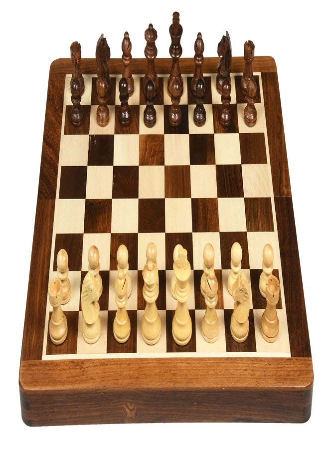 هامليز طقم شطرنج مغناطيسي قابل للطي من خشب الشيشام من هامليز، مقاس 12 بوصة، مناسب للأطفال من عمر 5 سنوات فما فوق، متعدد الألوان | آمن ومناسب كهدية - Image 1